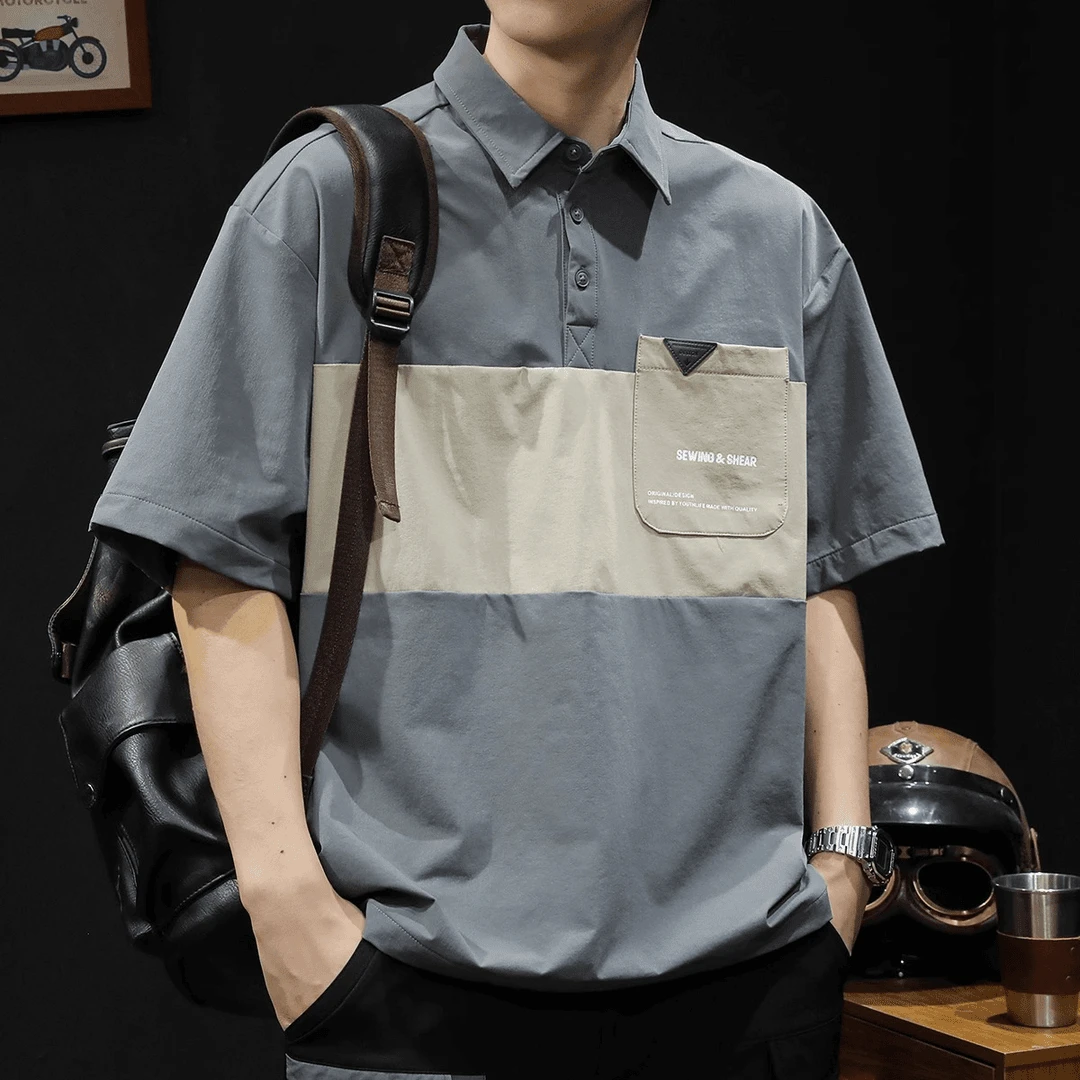 法国Cebrodz2025夏季新款polo衫男衬衫短袖男T恤弹力速干户外休闲