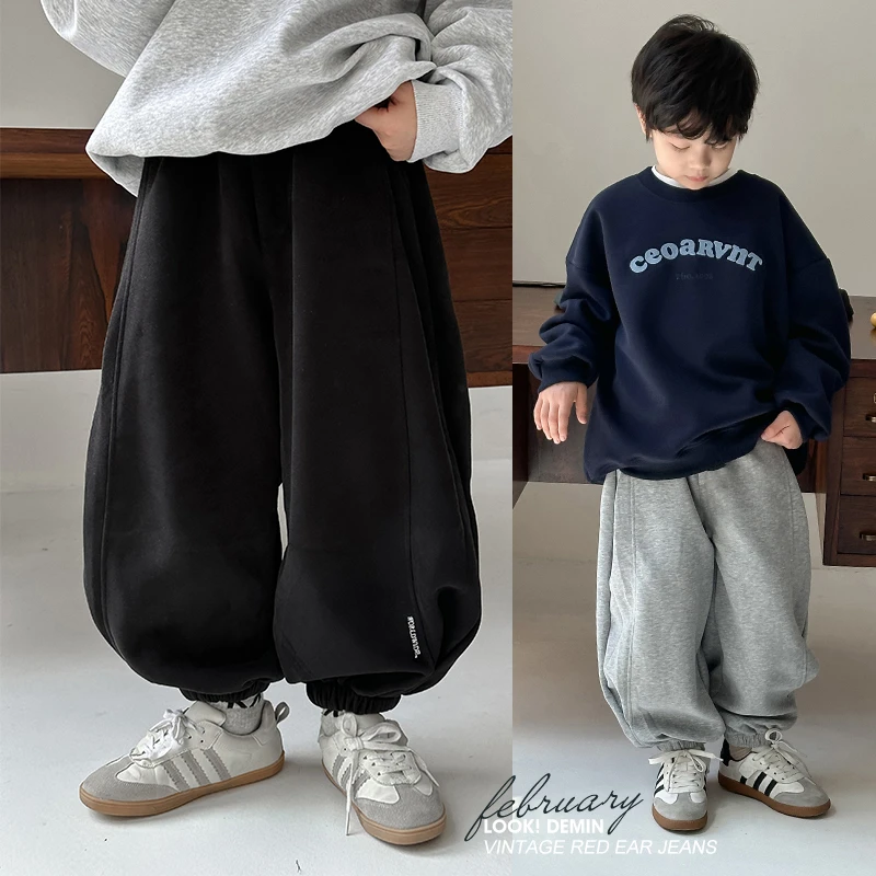 【现货】男童休闲裤春秋装2024新款中小童裤子韩版潮儿童运动长裤