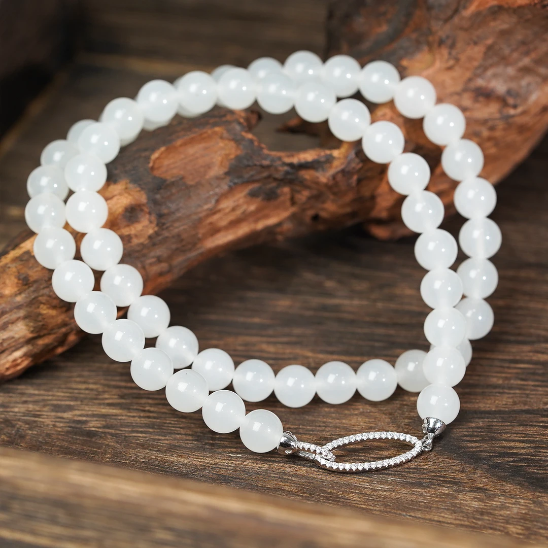 【小北严选】和田玉圆珠珠链-17H65X46【多样性发一件】约7mm+