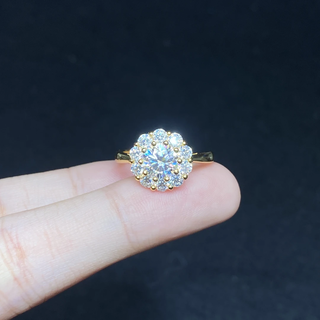 925银莫桑石银制品 【小北好物】S925银镶嵌莫桑戒指-16QH144X295