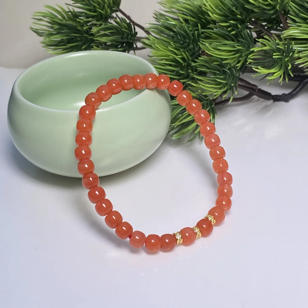 【小北好物】南红DIY单圈手串5-16QS36X2【多样性发一件】约4*5mm