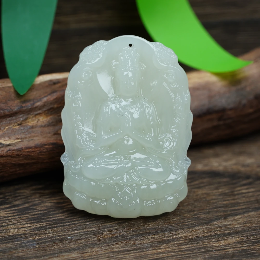 【小北好物】和田玉吊坠-17QH75X207【多样性发一件】约34*47mm带绳子