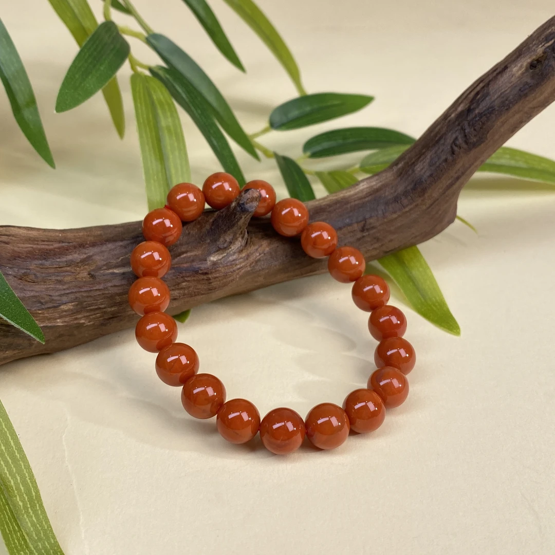 【小北严选】南红单圈圆珠手串11-25L08X70【多样性发一件】约9mm+