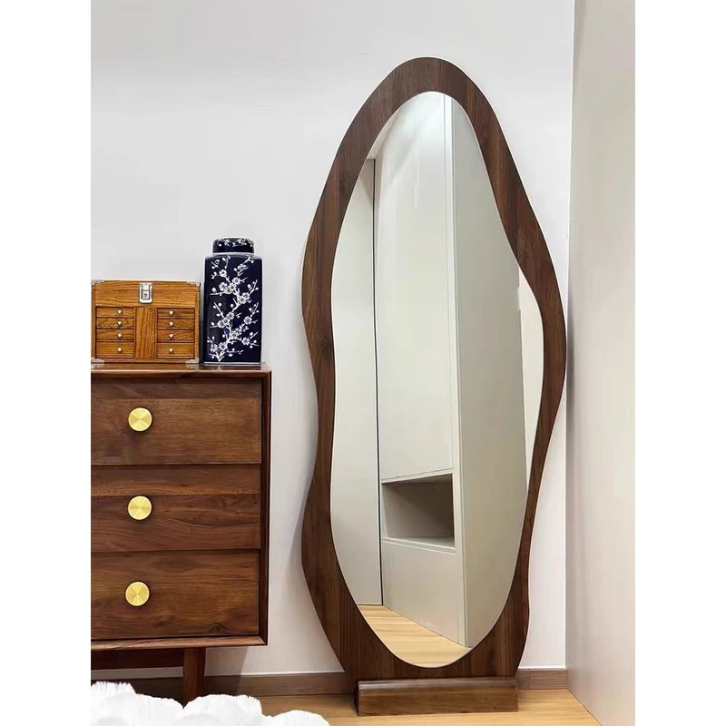 中古芒果壁挂试衣镜卧室穿衣镜服装店试衣镜网红异形挂墙镜落地镜