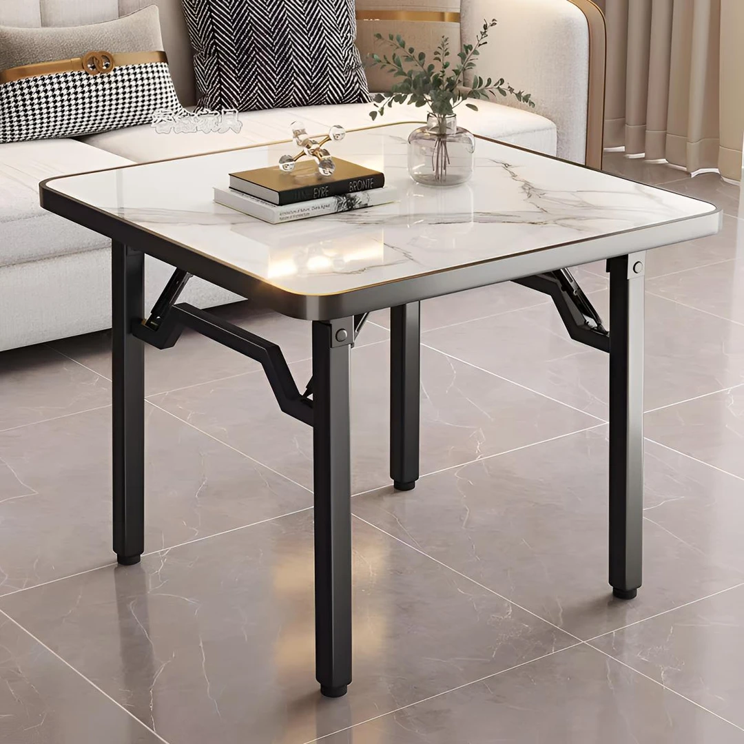 可折叠桌子正方形餐桌家用小户型吃饭桌掼蛋专用桌简易四方桌两用