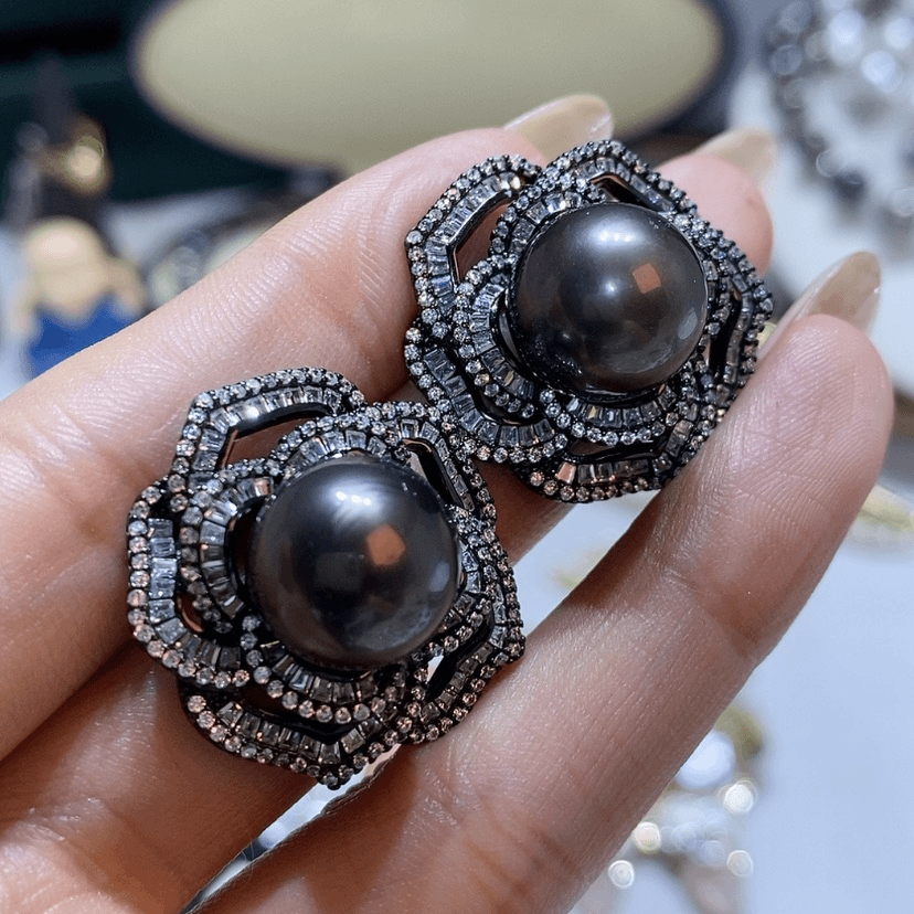 【闪购商品】海水珍珠耳饰银S925镶嵌