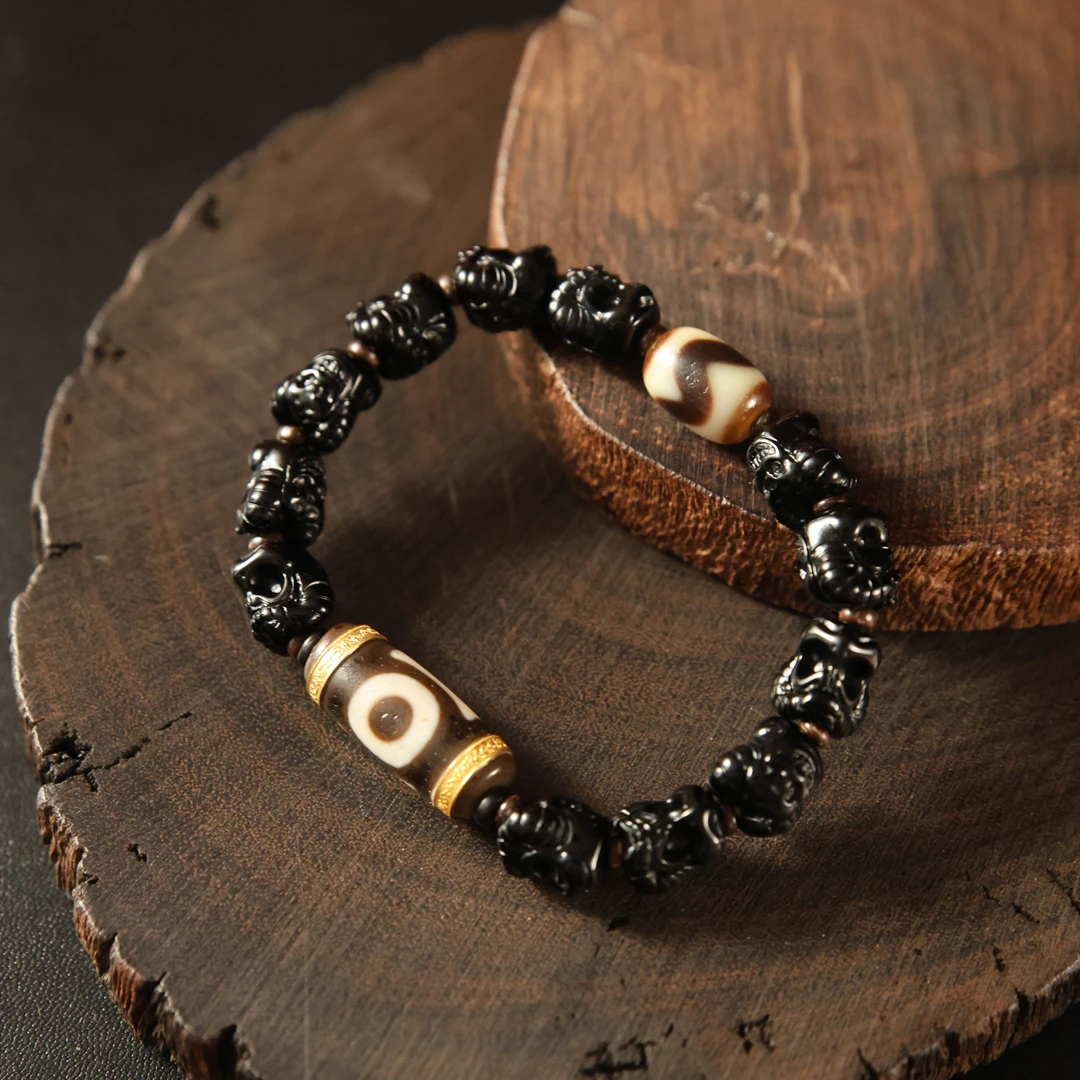 壹加小羊|18k金镶T地手串