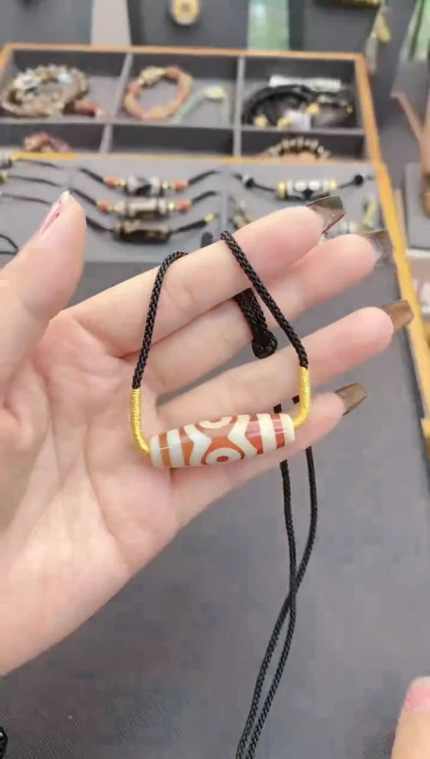 【闪购商品】玛瑙/玉髓颈饰未镶嵌Y59664红肉熊猫三Y锁骨链
