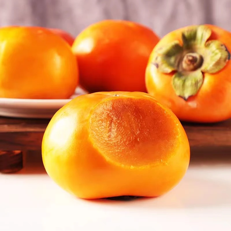 【凌聚果业】陕西太秋脆柿净重3斤起/甜纯甜无酸水果