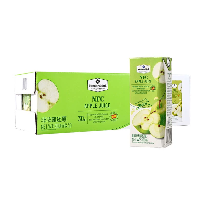 【Sams饮料分装】nfc苹果汁1瓶果汁早餐下午茶进口饮料零食饮料推荐