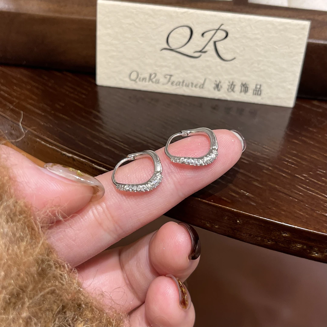 925银针耳饰 P164银色耳扣一对高级气质