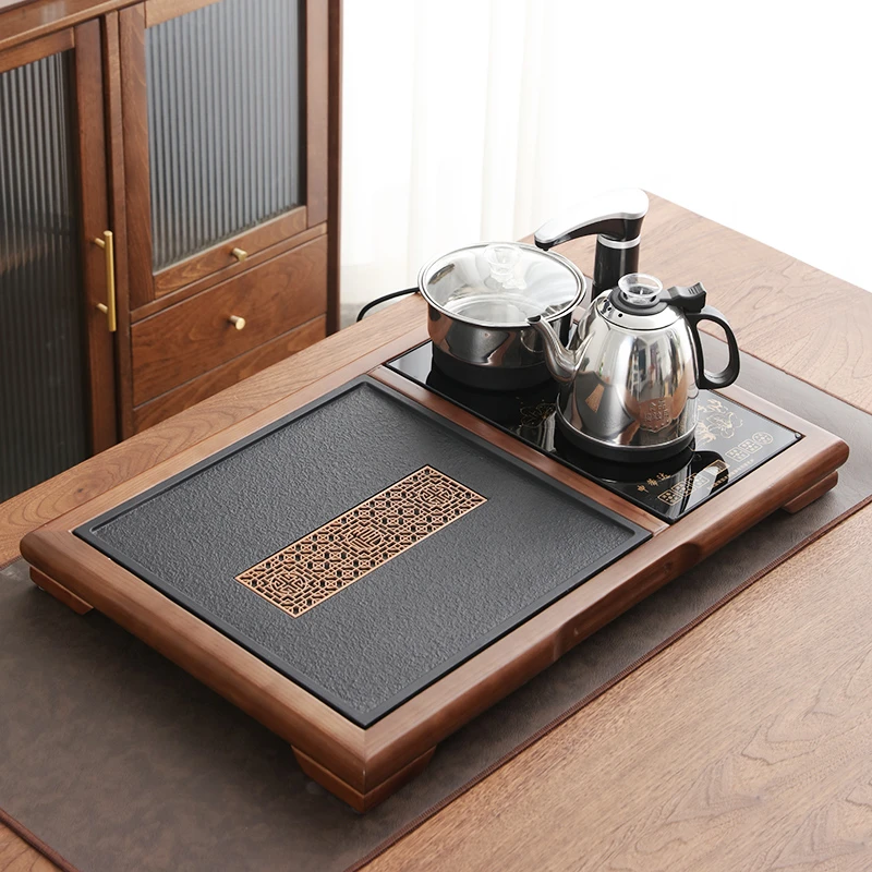 茶具全自动烧水壶一体茶盘家用客厅泡茶功夫茶台现代简约