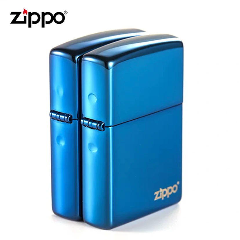 zippo打火机美版原版20446经典蓝冰男士礼品送礼防风打火机收藏