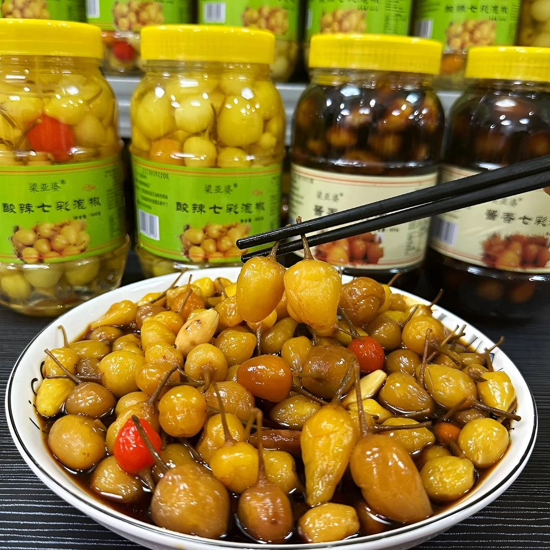 七彩泡椒广西五彩泡椒酸辣香辣蒜香酱菜泡椒脆口灯笼椒下饭