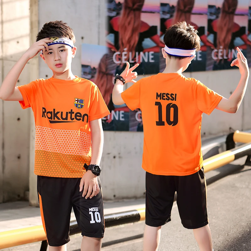 儿童运动套装夏速干衣服2023年新款中大童足球篮球服夏天小学生装