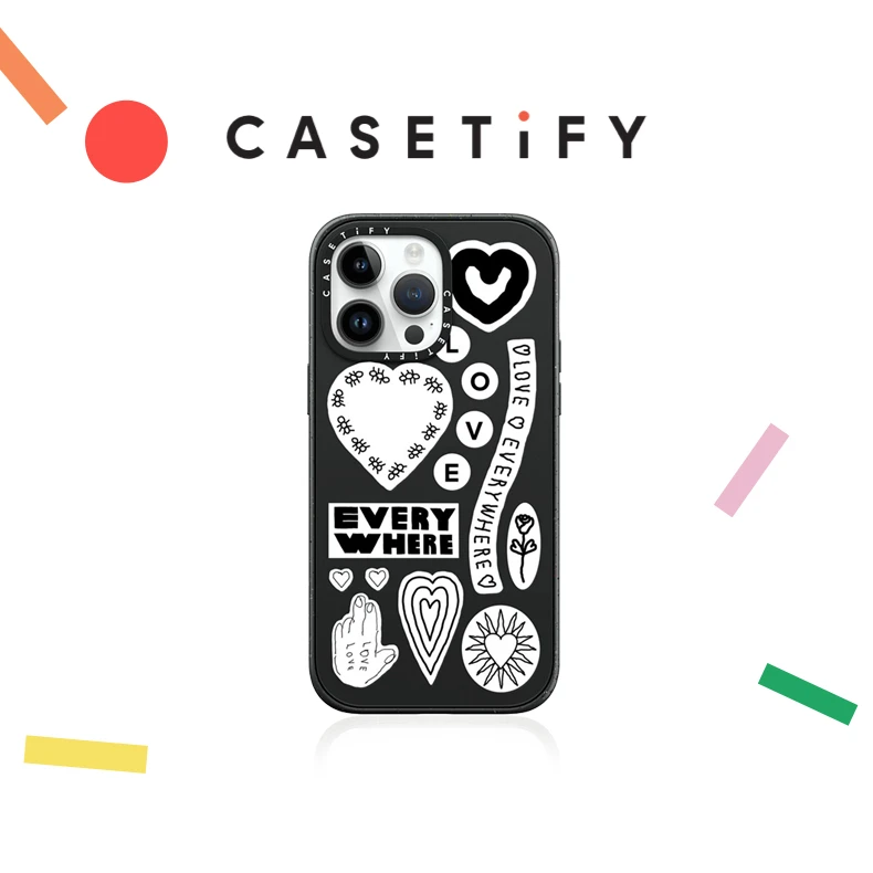 CASETiFY LOVE贴纸iPhone14/13/Plus/Pro/Max手机壳创意潮牌全包