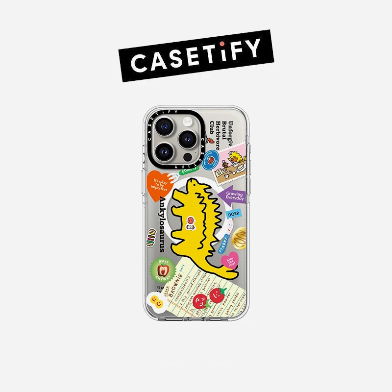 【达人】CASETiFY甲龙贴纸 适用iPhone15/14/Pro/Promax透明手机壳