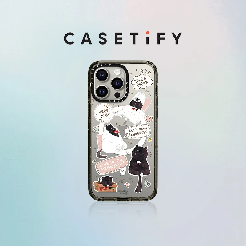 【达人】CASETiFY 猫猫的gap day贴纸适用于iPhone15/14手机壳
