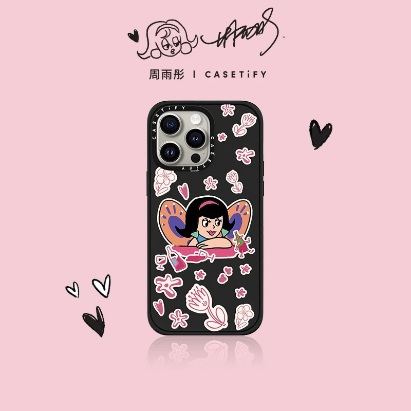 周雨彤 x CASETiFY联名 蝴蝶少女 适用iPhone15Pro/ProMax手机壳