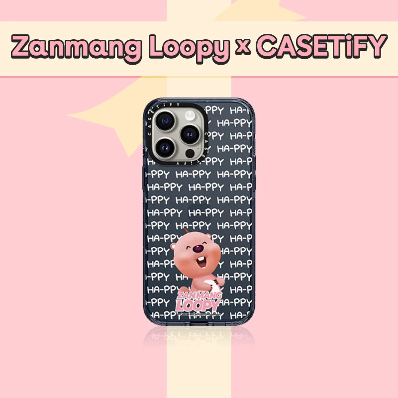Zanmang Loopy x CASETiFY Happy满印iPhone15经典蓝手机壳