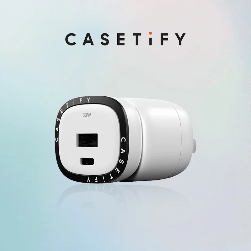 CASETiFY 33W 快速双口充电器  兼容USB-A 及 USB-C 充电端口