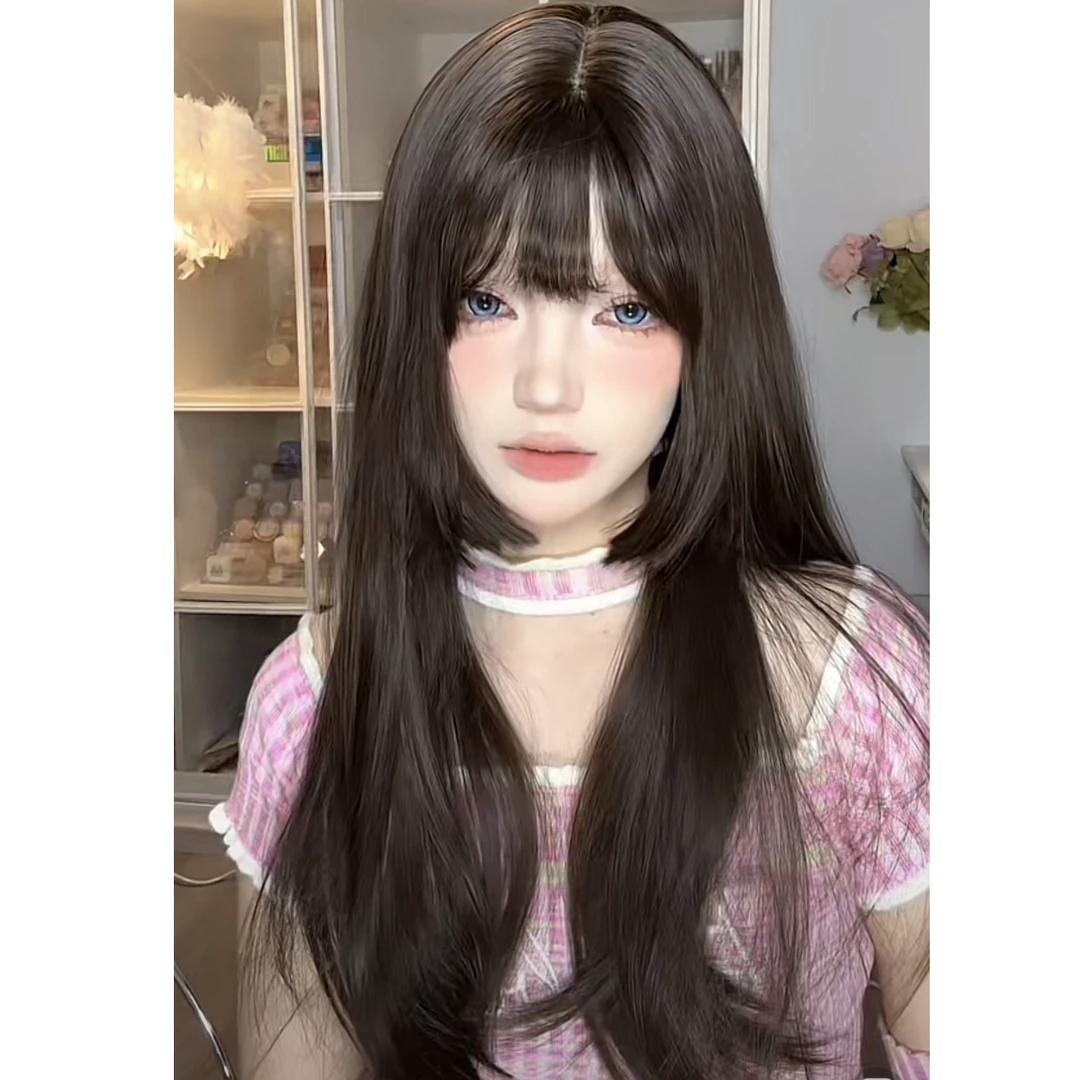 【小亦专属】公主切假发均码女生思丝假发长发自然调节全头套63cm