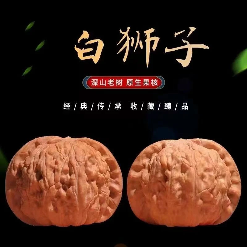 文玩核桃老树白狮子元宝苹果园精品顶呱呱文玩好物桃核