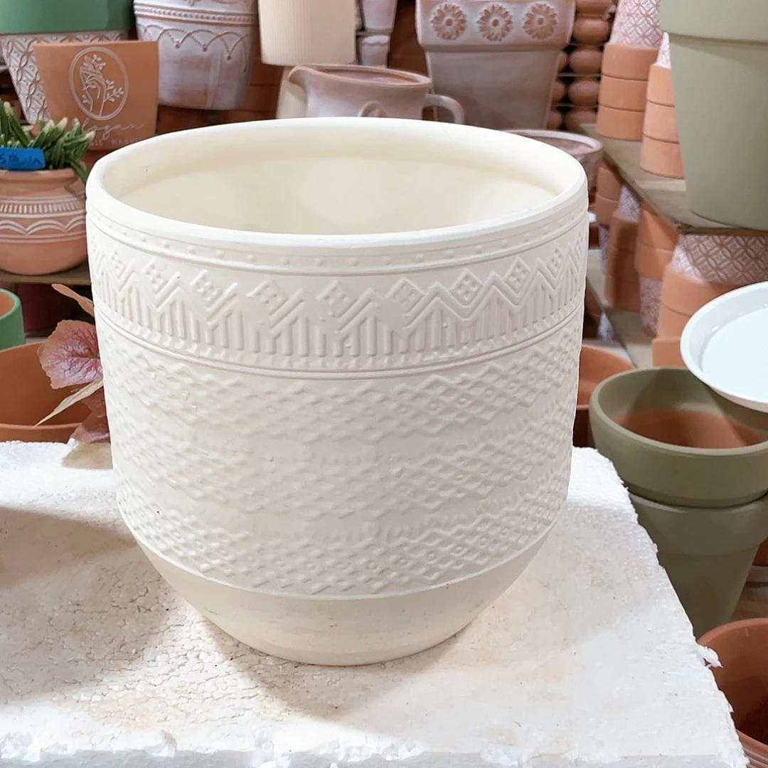 【闪购商品】红陶20CM以下119机雕白陶21-21