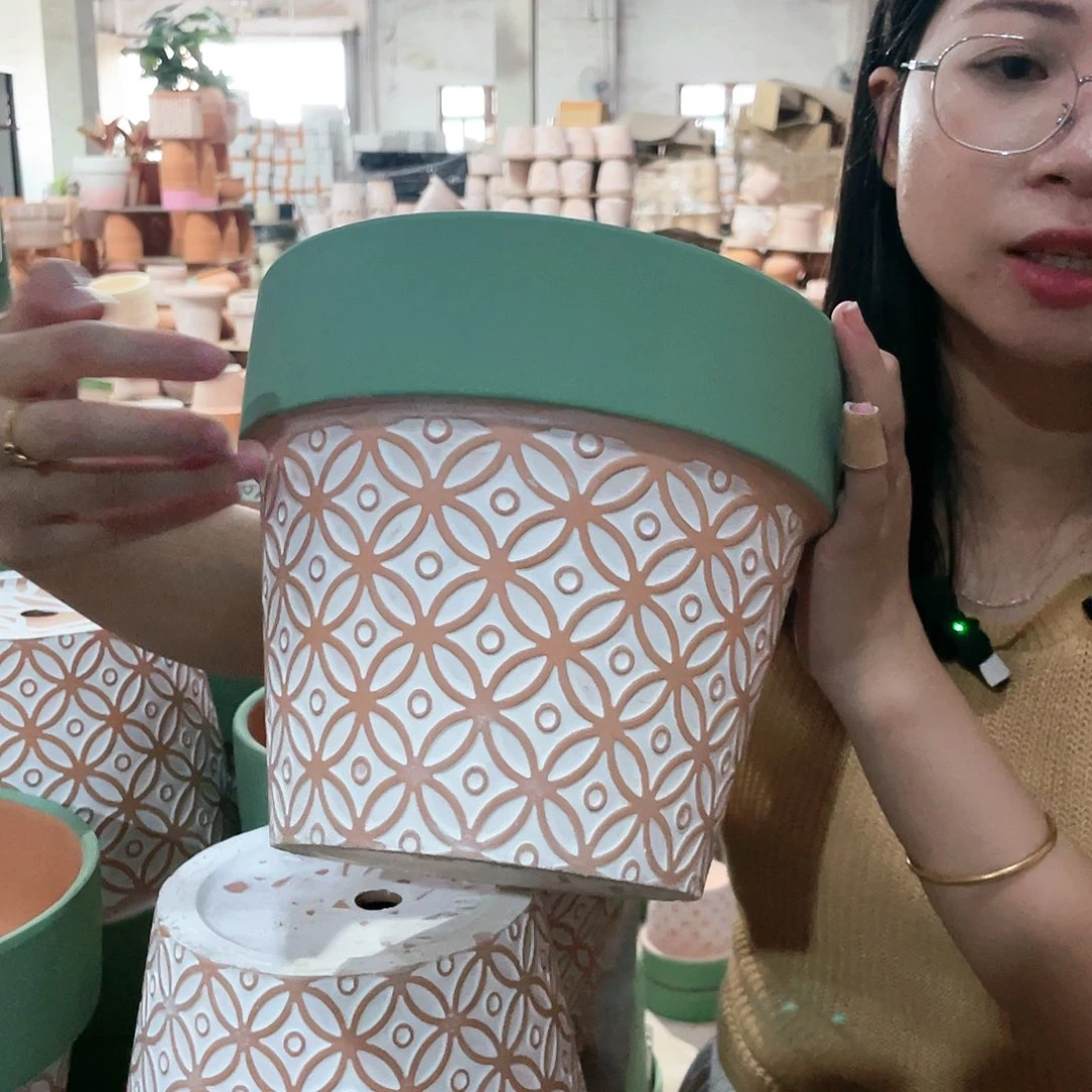 【闪购商品】红陶20CM以下绿边铜钱21-19