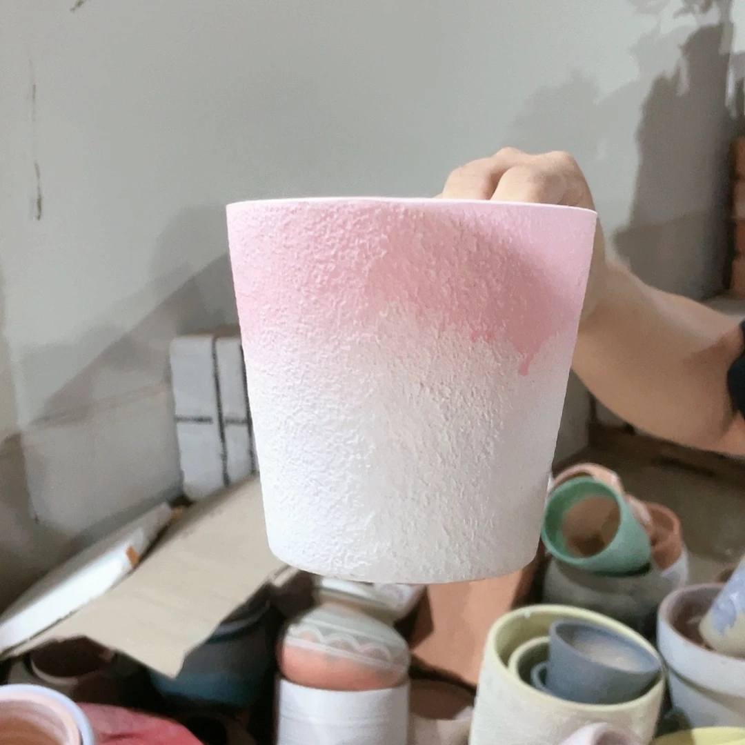 【闪购商品】红陶20CM（含）-50CM（不含）微瑕斗盆渐变粉13-13（3个）