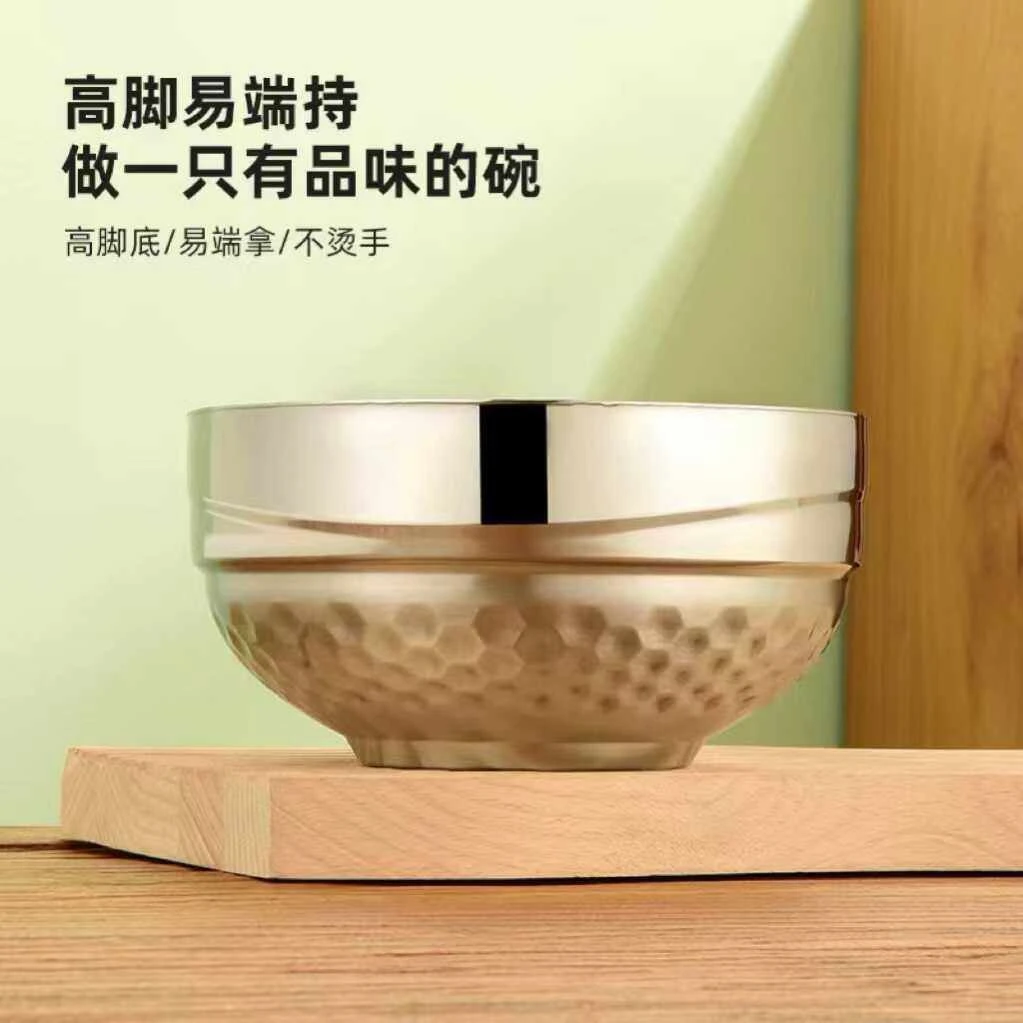 食品级拍1发2双层隔热防摔食堂无菌饭碗加厚吃饭碗米饭碗16碗