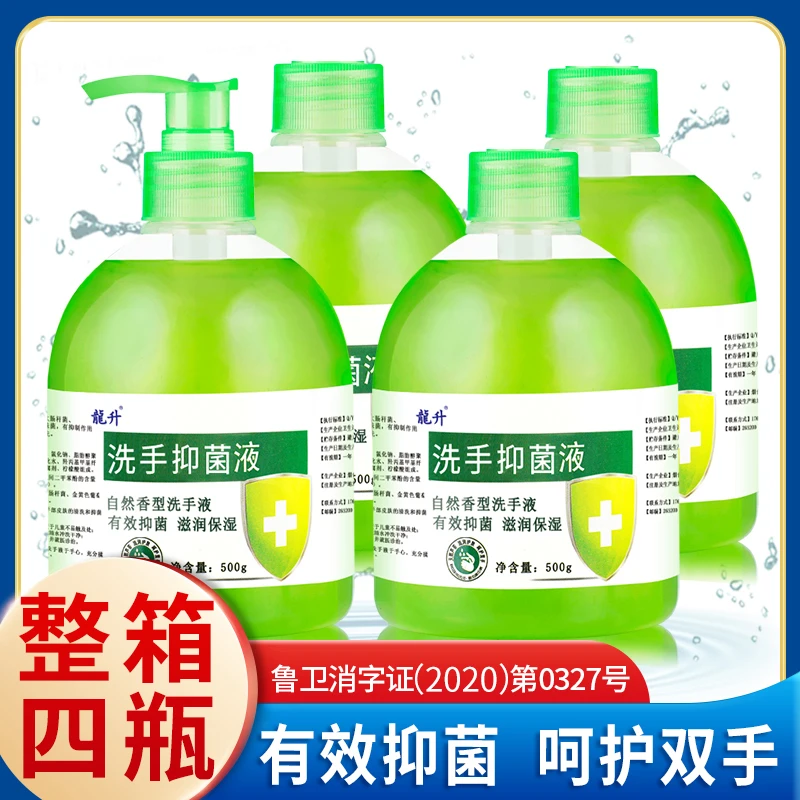 【整箱4瓶】龍升抑菌洗手液滋润清洁自然清香型儿童通用瓶装家用
