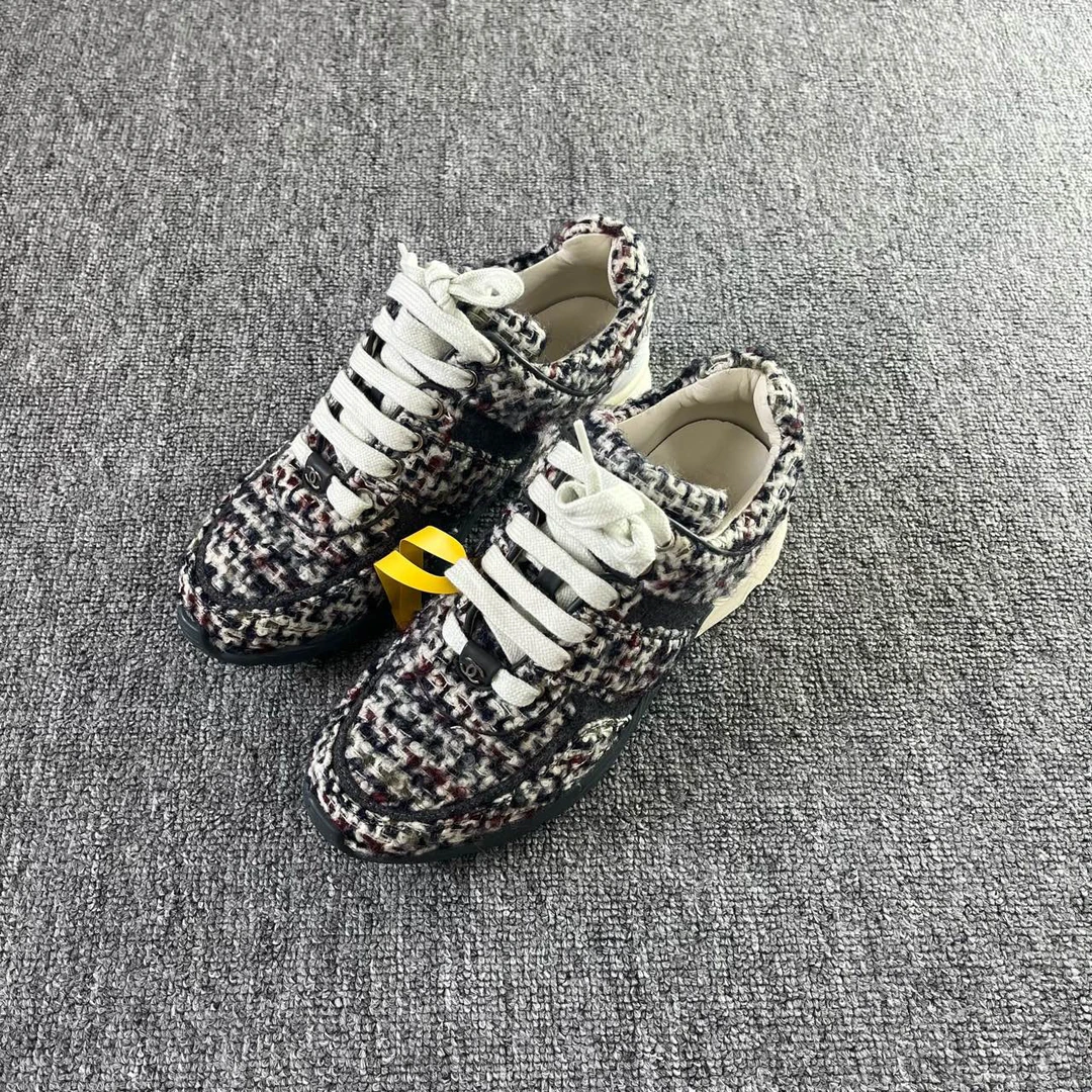 Chanel/香奈儿 织物系带休闲舒适运动鞋 37.5码/1243