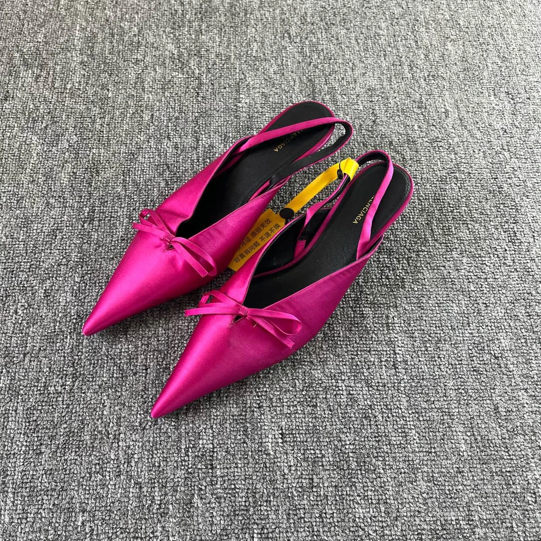 Balenciaga/巴黎世家 绸缎其他尖头包头拖鞋 36码/2457