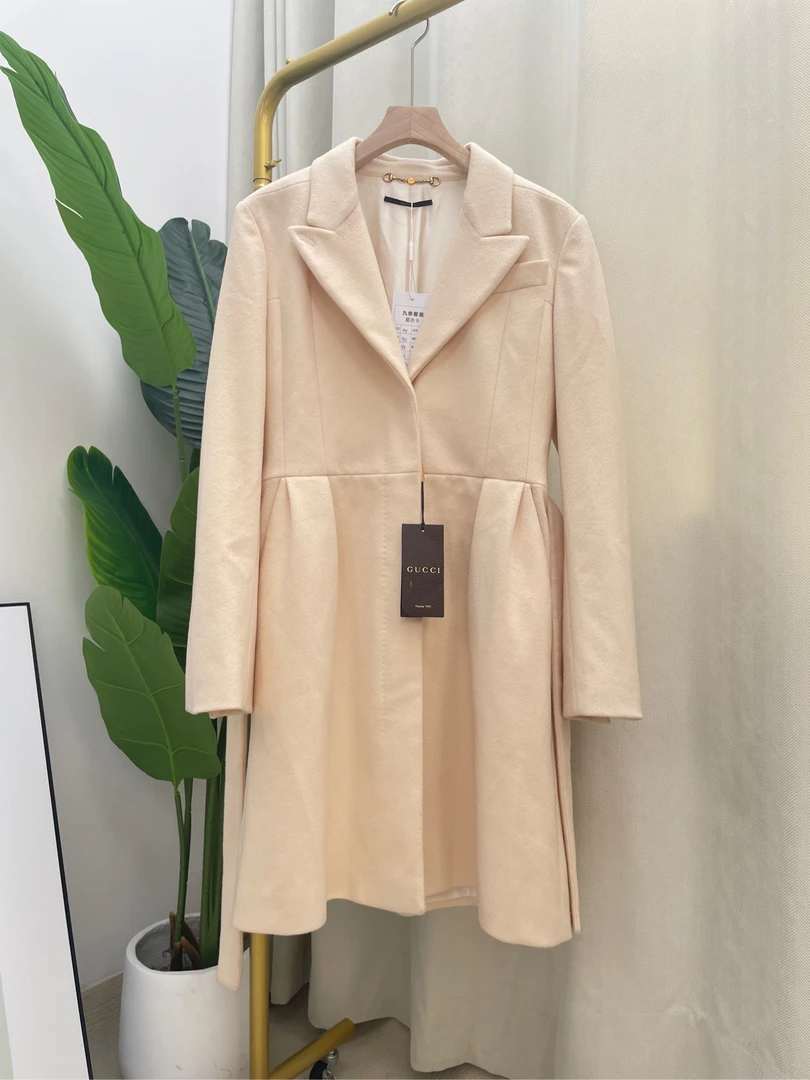 Gucci/古驰纯色羊毛大衣外套 44/0910