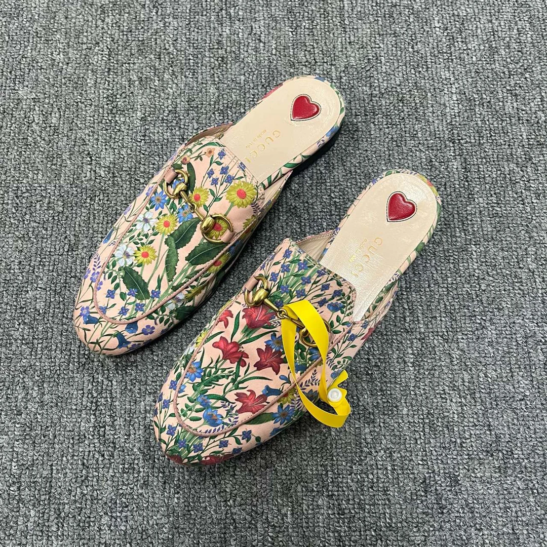 GUCCI/古驰彩绘休闲平底拖鞋 尺码：36/5088