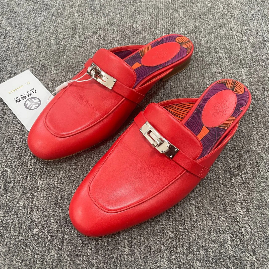 HERMES/爱马仕 Oz舒适包头拖鞋 38.5码/4019