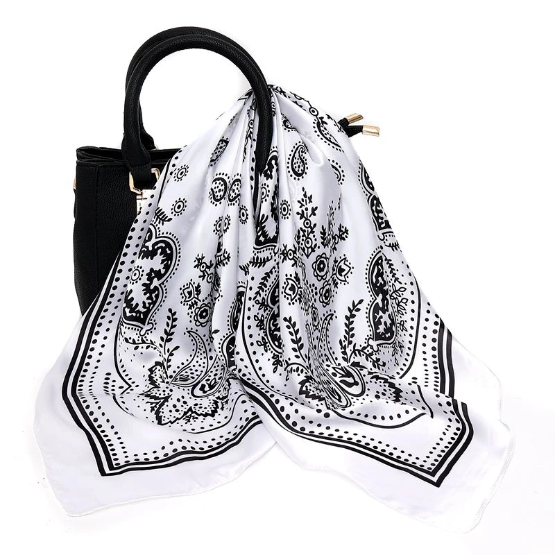 70×70小丝巾大方巾女春秋冬季护颈围脖子纱巾妈妈薄围巾搭配衬衫