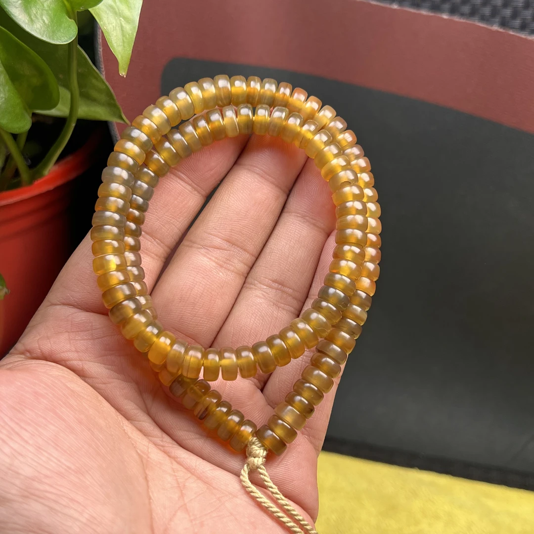 玉化冰花老羊角8/3的尺寸，精挑108，