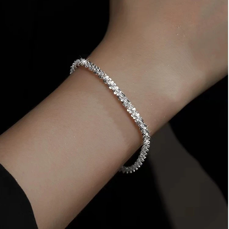 925银手链 纯银满天星碎银子手链女轻奢小众气质送男生女朋友礼物