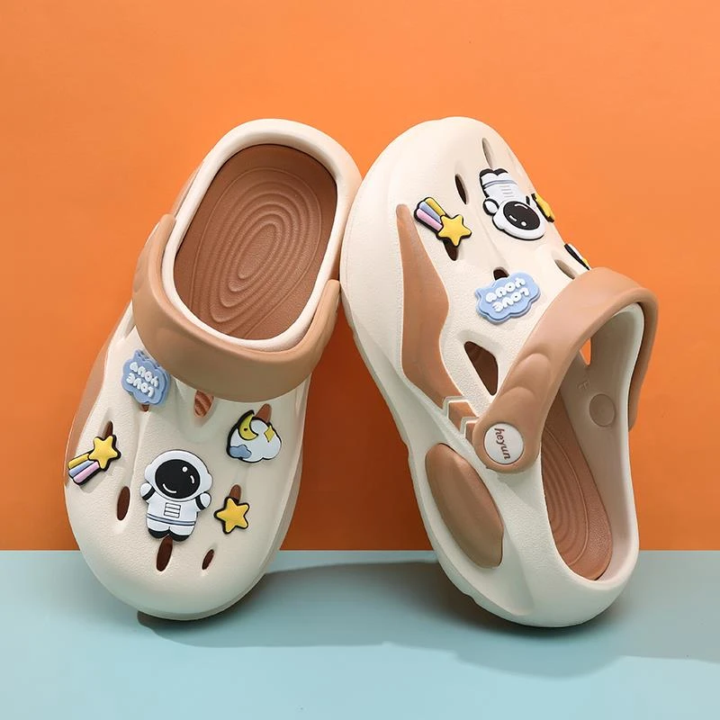 儿童洞洞鞋男童拖鞋夏季男孩防滑外穿宝宝沙滩鞋中大童软底凉拖鞋