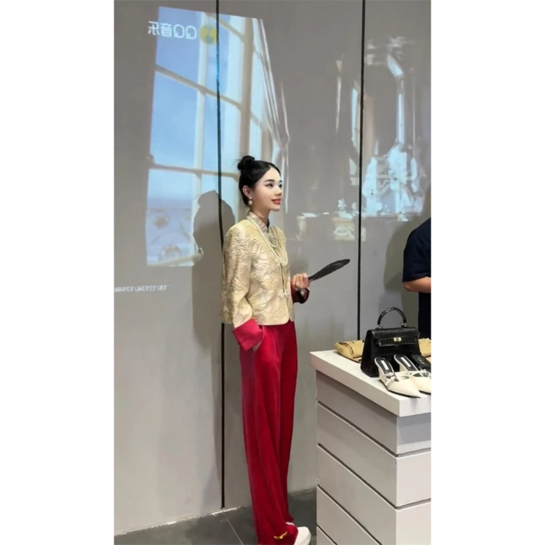 新中式女装国风高级感平时可穿敬酒服新娘外套裤子女春秋2025新款