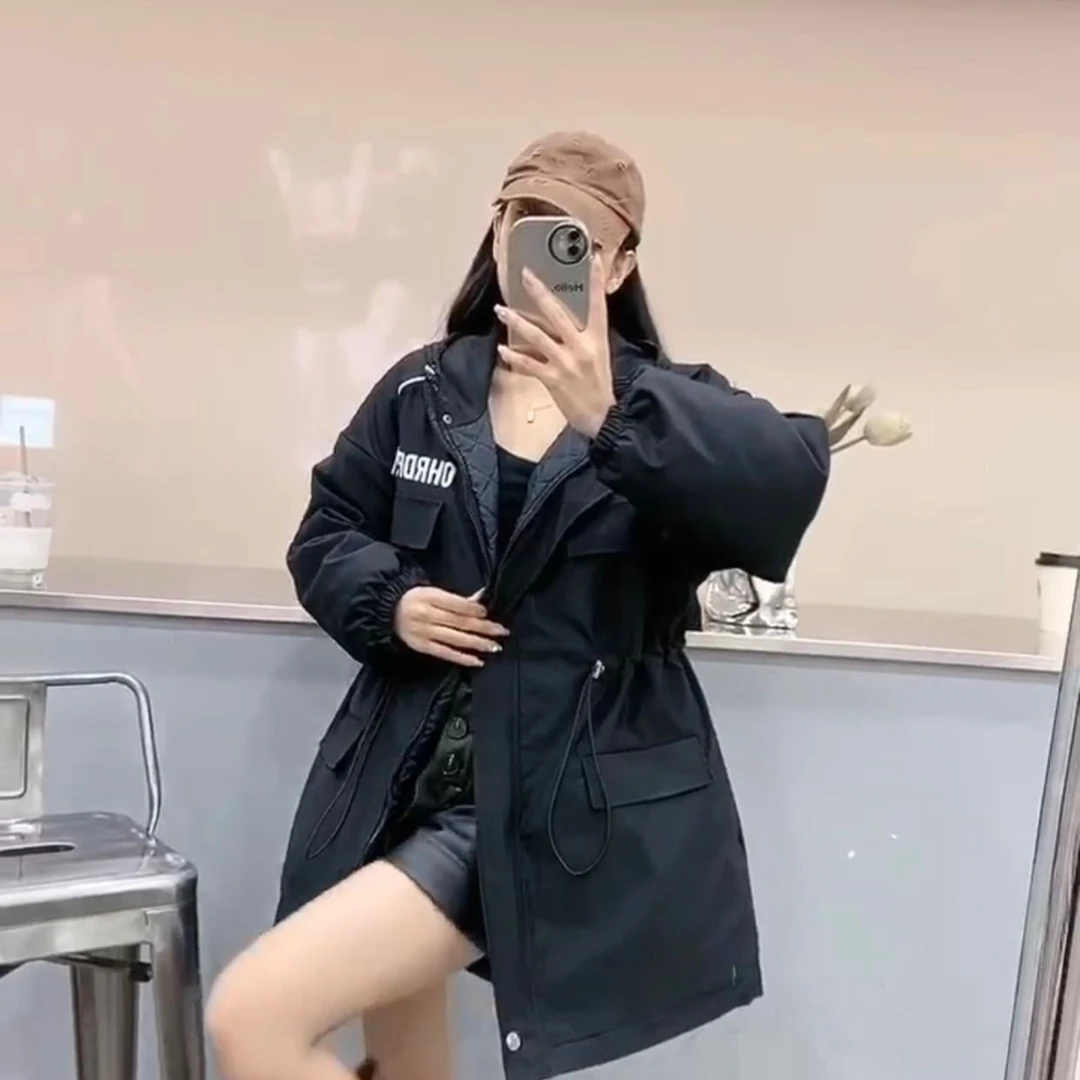 8891收腰加厚时尚收腰棉服休闲冬季韩版派克服
