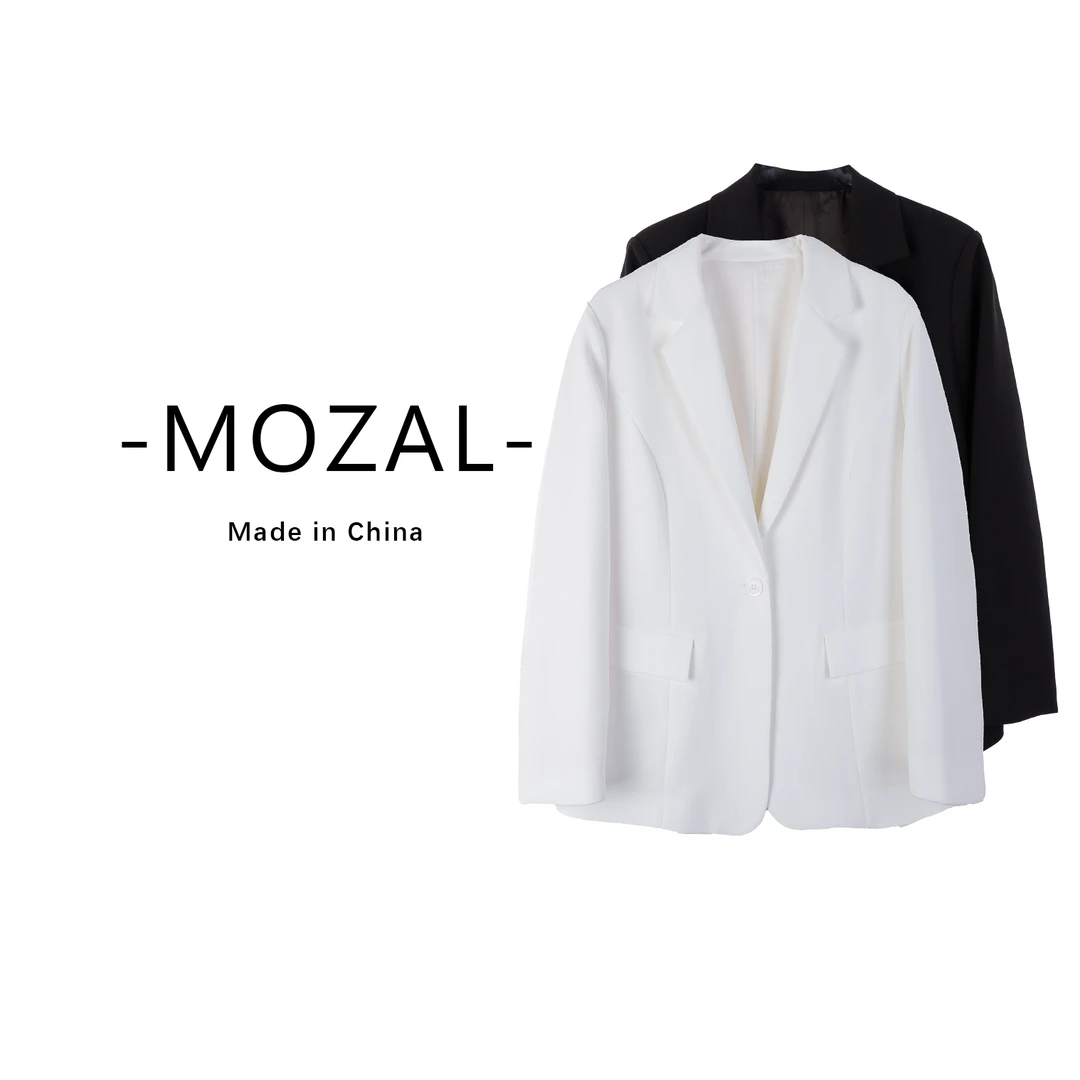 品牌新款翻驳领一粒扣长袖百搭西装外套419217