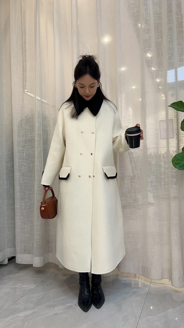 【新年/战袍】2023秋冬韩系气质百搭高级感时髦羊毛大衣外套-23868