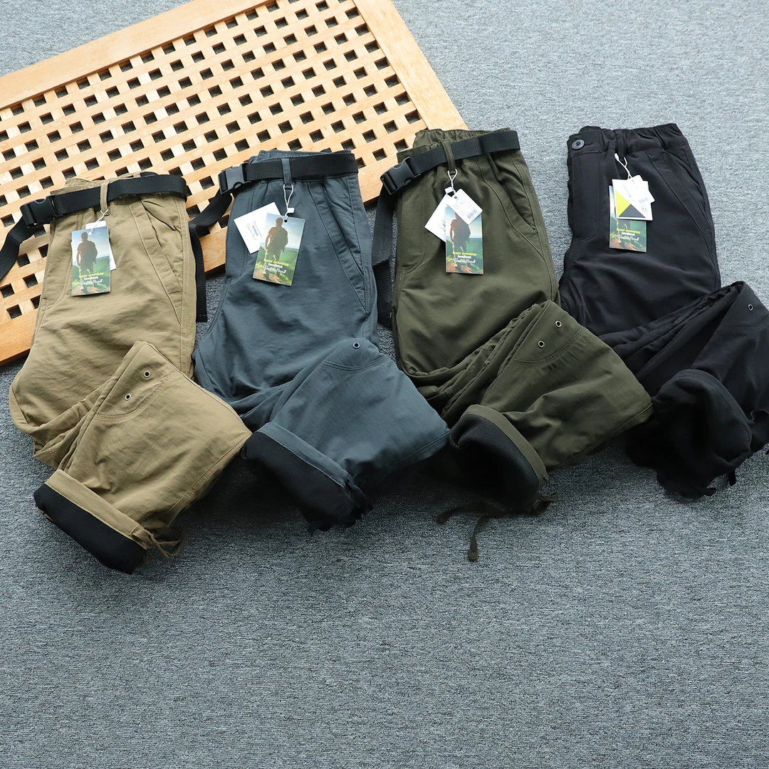 美单 户外战术男士加绒加厚 工装机能休闲裤 防风裤