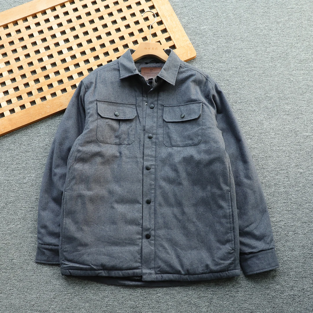 美单 加棉加厚男士翻领加棉衬衫外套棉衣棉服