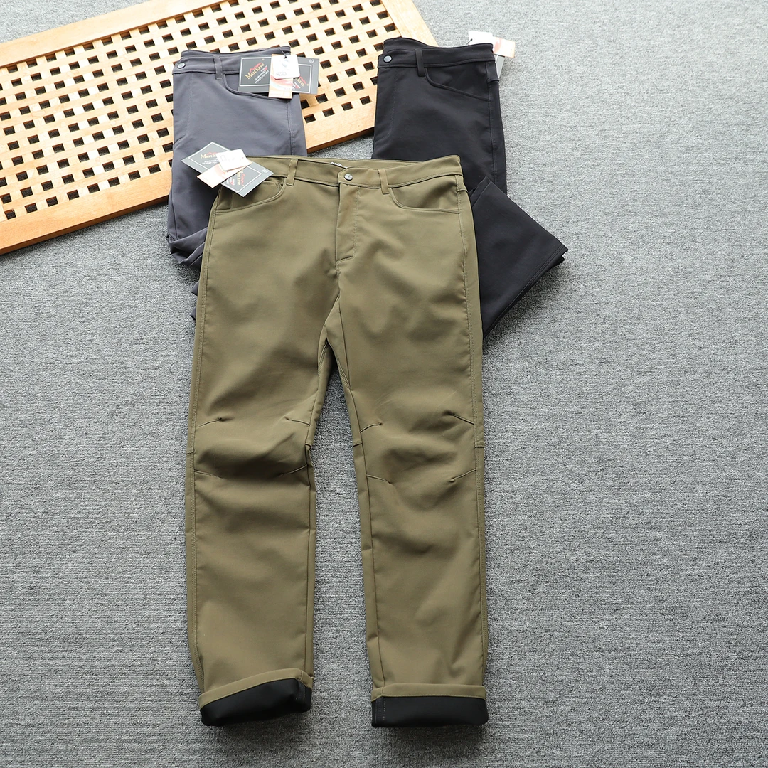 加单 户外加绒加厚 DWR防水机能小直筒休闲裤 立体剪裁