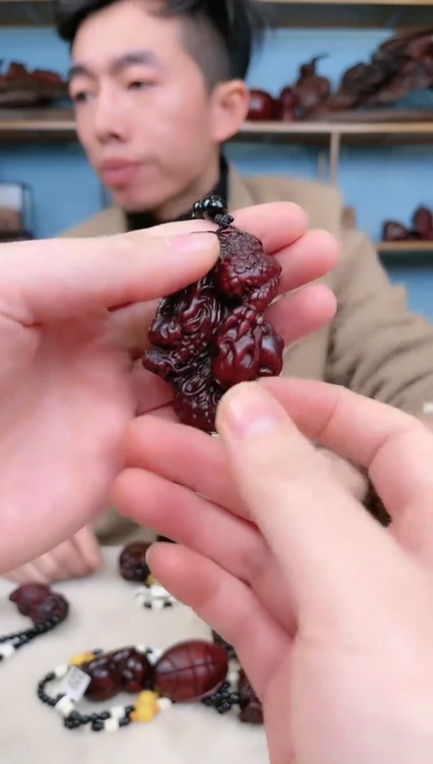 【闪购商品】雕刻木材祥龙手把