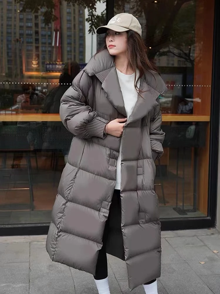 高充绒鹅绒羽绒服女加厚中长款过膝时尚休闲女士2809